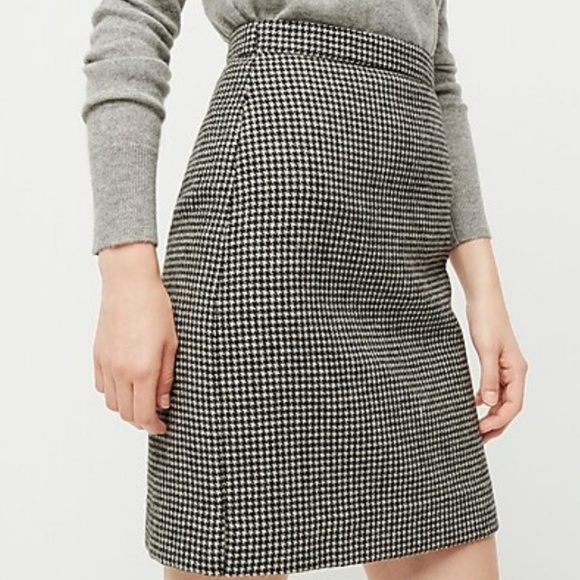 J. Crew Factory Dresses & Skirts - J. CREW Houndstooth pencil skirt wool blend 4